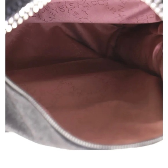 Stella McCartney Falabella Front Zip Backpack Shaggy Deer Mini Black - Picture 2 of 2